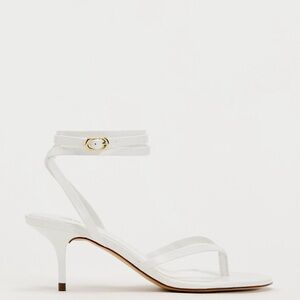 Zara heeled leather tie sandals 7.5